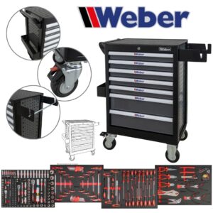 Wózek warsztatowy z wyposażeniem 300 elementów Weber
