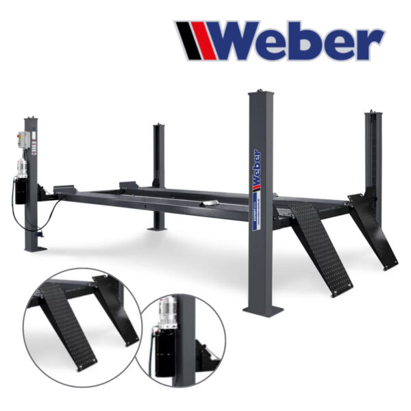 Czterokolumnowy podnośnik 6400KG do aut dostawczych 400V Weber