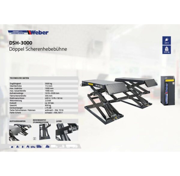 Podnośnik nożycowy naposadzkowy 3T 1900 mm Weber - obrazek 7
