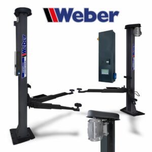 Podnośnik dwukolumnowy śrubowy 5T do busów 400V Weber