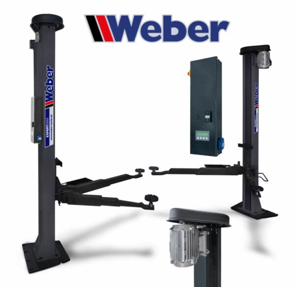 Podnośnik dwukolumnowy śrubowy 5T do busów 400V Weber