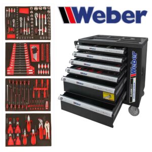 Mobilny wózek warsztatowy 154 sztuki Weber