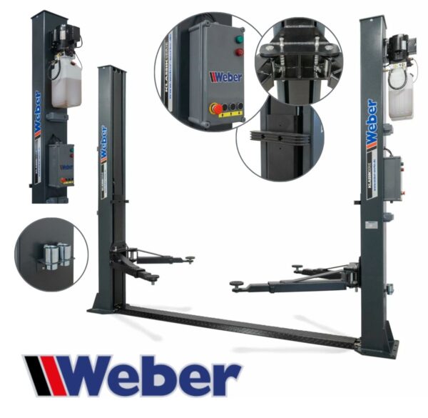 Dwukolumnowy podnośnik 4T asymetryczne ramiona Weber