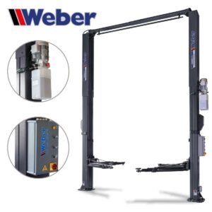 Podnośnik dwukolumnowy 4500kg łączony górą 3,8m 400V Weber