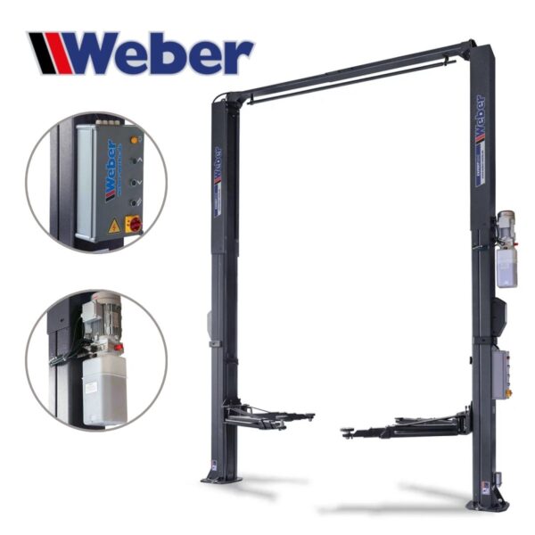 Podnośnik dwukolumnowy łączony górą  4500kg wysoki 4530mm Weber