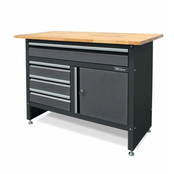 Stół warsztatowy z drewnianym blatem 120x60cm Weber - obrazek 2