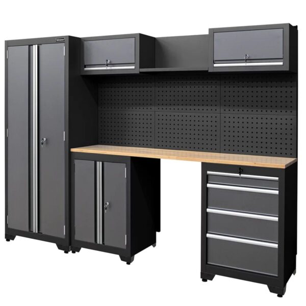 Szafa warsztatowa z zamkiem 13 części drewniany blat Weber - obrazek 2