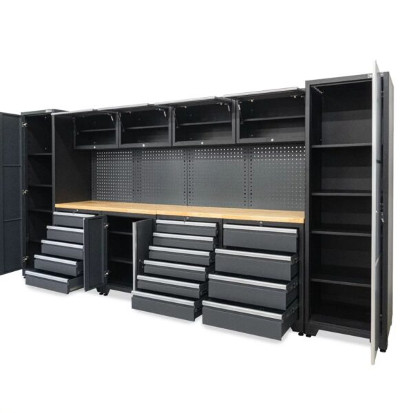 Szafa warsztatowa szeroka z zamkiem 16 modułów 2045cm Weber - obrazek 2