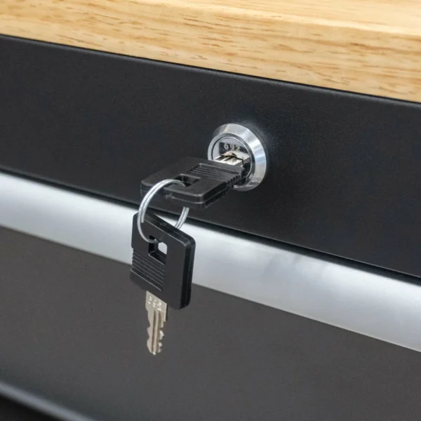 Mobilny wózek warsztatowy z blatem drewnianym Weber - obrazek 6